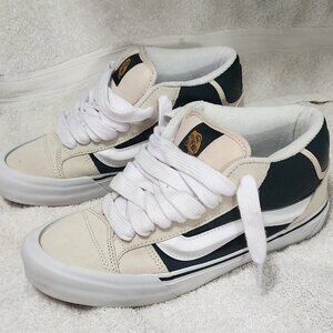 Vans Knu Mid Turtledove Beige/Dark Green Skateboard Sneakers 7/M or 8.5/W